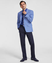 Michael Kors Mens Classic fit Sport Coat Blazer 44 S Blue Plaid