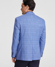 Michael Kors Mens Classic fit Sport Coat Blazer 44 S Blue Plaid