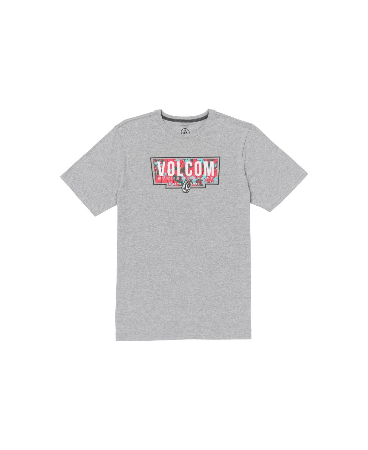 Volcom Men Regular fit Short Sleeve T-Shirt Shirt Large Grey Solid