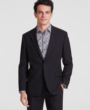 Tallia Mens Classic fit Suit Jacket Blazer 46 L Black Solid
