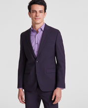Bar Iii Mens Slim fit Suit Jacket Blazer 38 L Eggplant Purple Solid Stretch