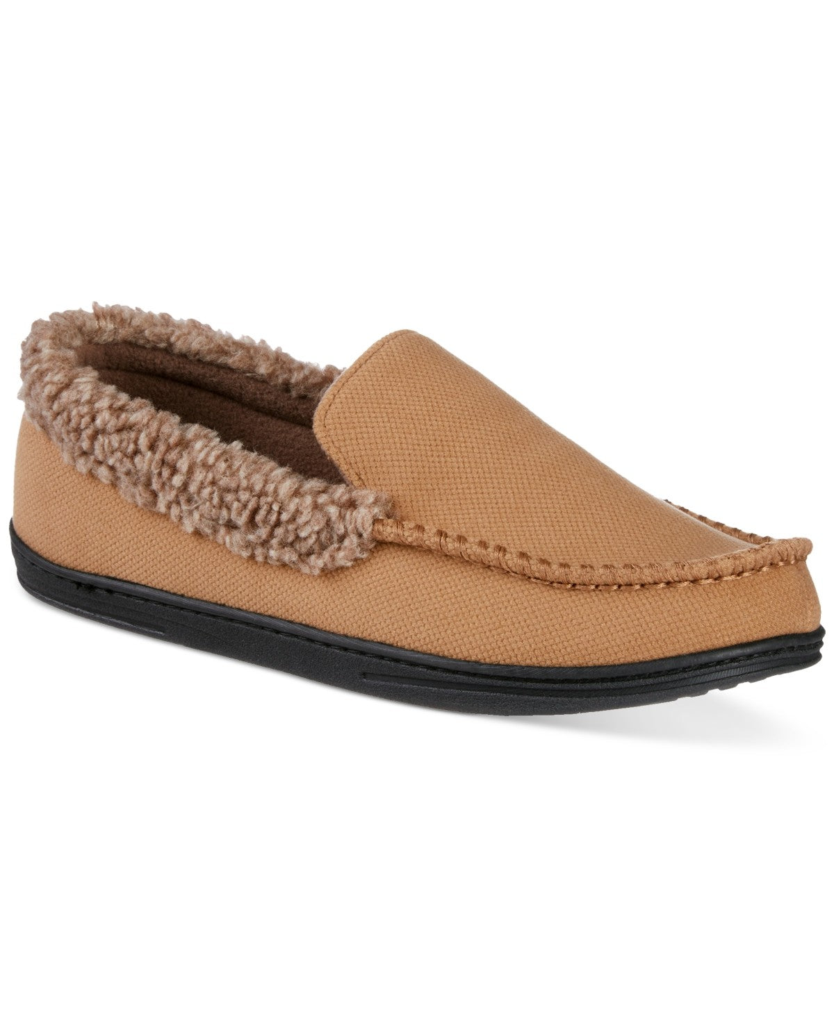Isotoner Mens Regular fit Moccasin Slippers Shoes XL Beige