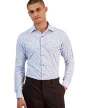 Alfani Mens Slim fit Dress Shirt XL 17-17.5 36-37 Light  Blue