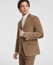 Tommy Hilfiger Mens Modern fit Corduroy Sport Coat Blazer 46 R Beige Solid