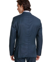 Calvin Klein Mens Slim fit Wool Sport Coat Blazer 42 L Dark Teal Green Solid