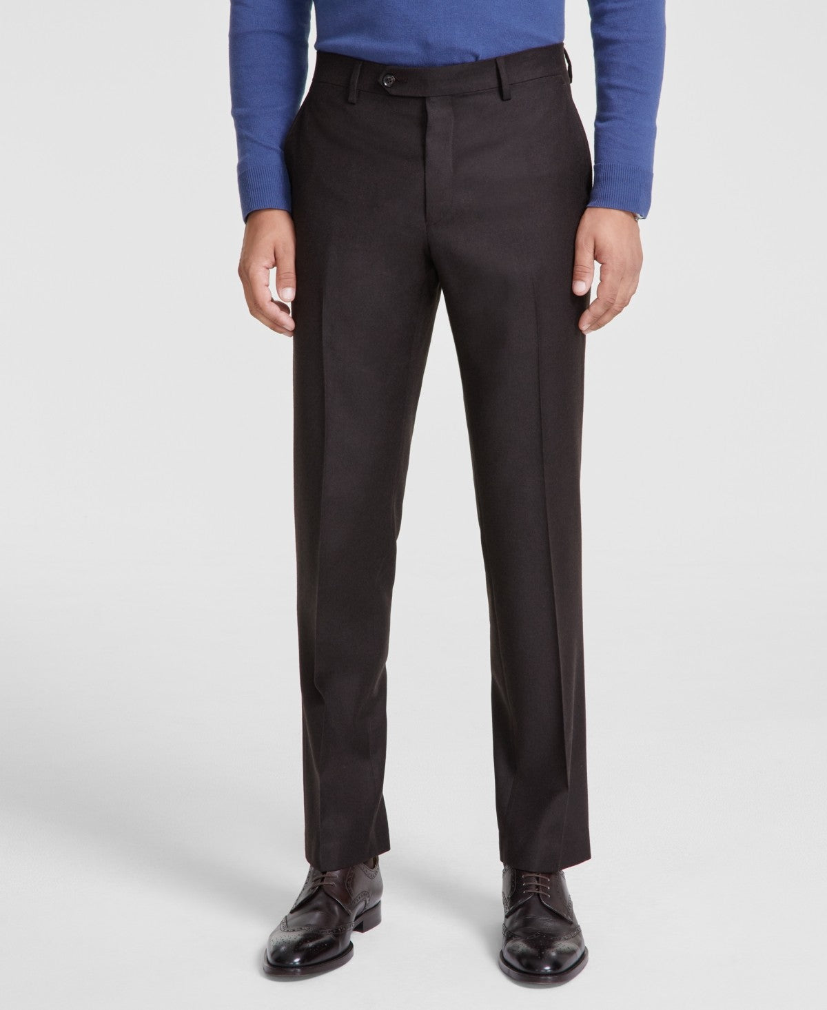 Tommy Hilfiger Mens Modern fit Dress Pants 30 / 32 Dark Brown Solid Stretch