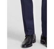 Calvin Klein Mens Slim fit Dress Pants 32 / 32 Blue Plaid Stretch