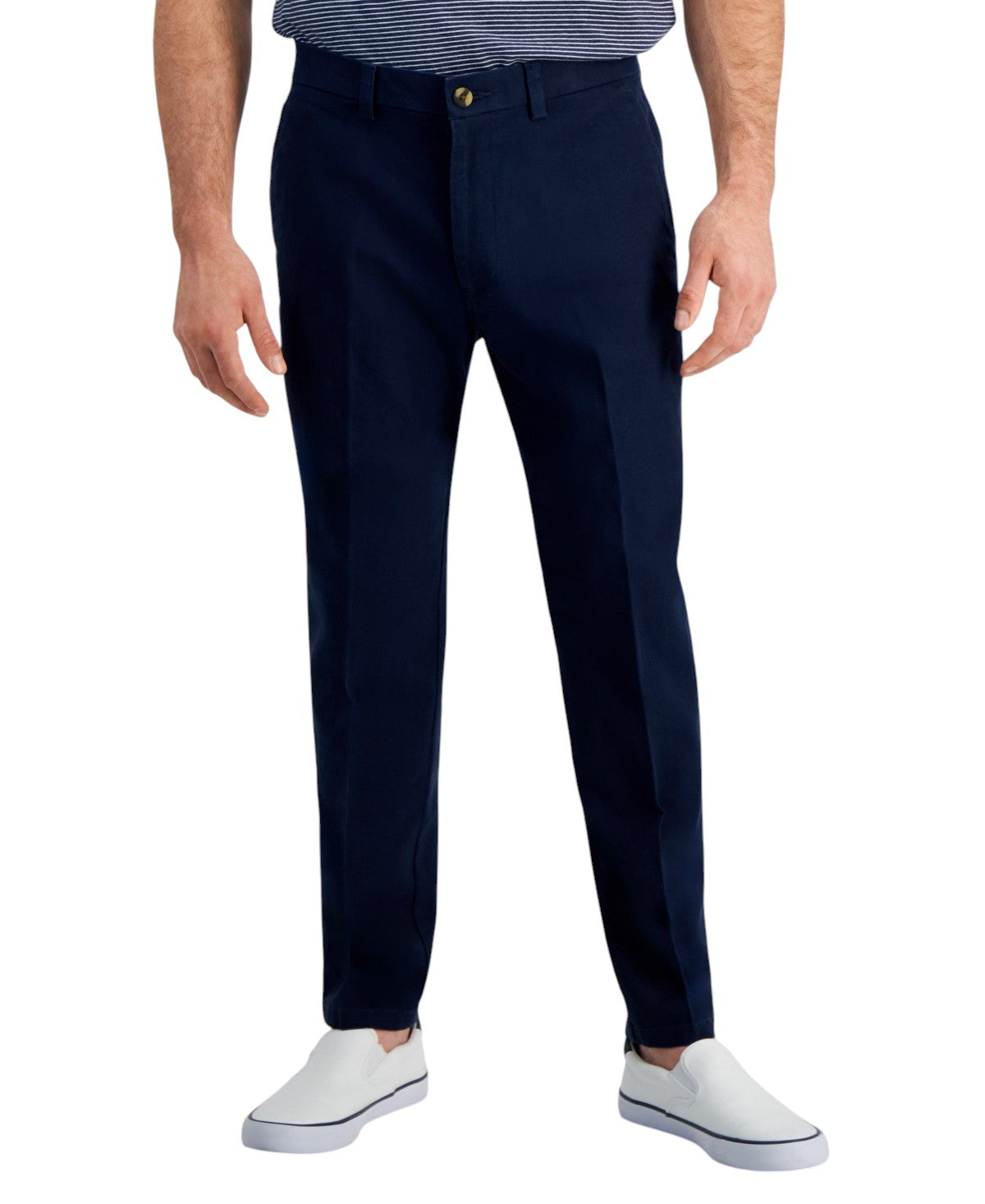 Kenneth Cole Mens Slim fit Dress Pants 42 / 30 Navy Blue Solid Stretch