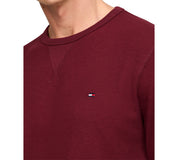 Tommy Hilfiger Mens Waffle Knit Long Sleeve Crewneck T-Shirt Port XL