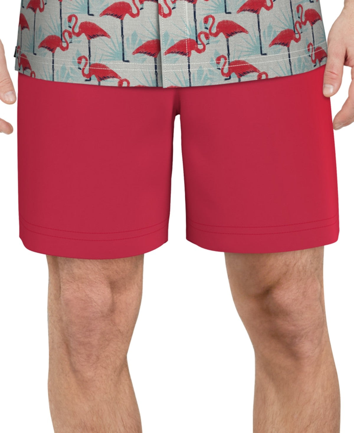 Pga Tour Mens Regular fit Golf Shorts 38 Pink Solid