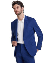 Hugo Boss Mens Modern fit Wool Suit Jacket Blazer 42 R Blue Solid Stretch