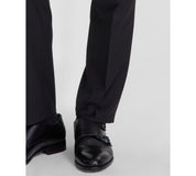 Hugo Boss Mens Modern fit 2 Piece Suit 44 L / 38 Waist Black Solid Stretch