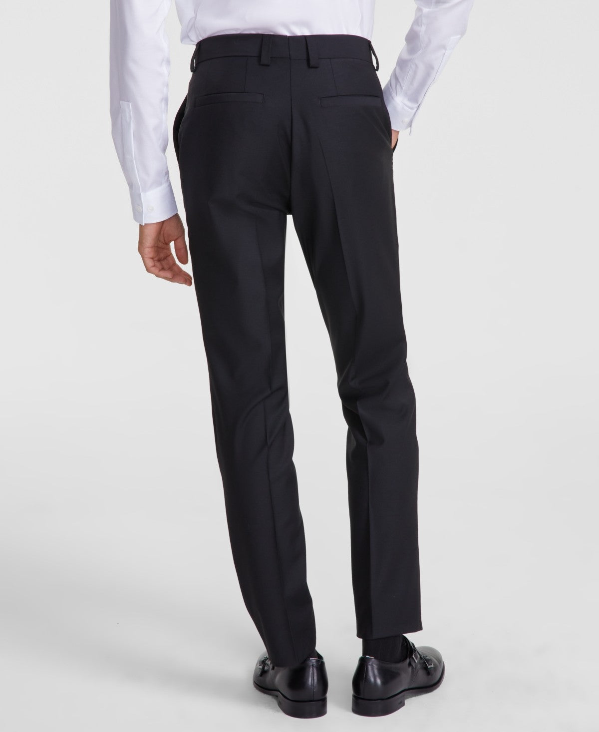 Hugo Boss Mens Modern fit Two Piece Suit 38 S / 32 Waist Black Solid Stretch