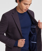 Tommy Hilfiger Mens Modern fit Sport Coat Blazer 46 R Purple Plaid Stretch