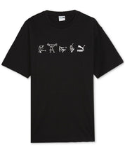 Puma Mens Regular fit Short Sleeve Graphic T-Shirt Shirt Medium Black Solid