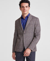 Bar Iii Mens Slim fit Sport Coat Blazer 42 R Brown Plaid