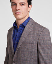 Bar Iii Mens Slim fit Sport Coat Blazer 42 R Brown Plaid