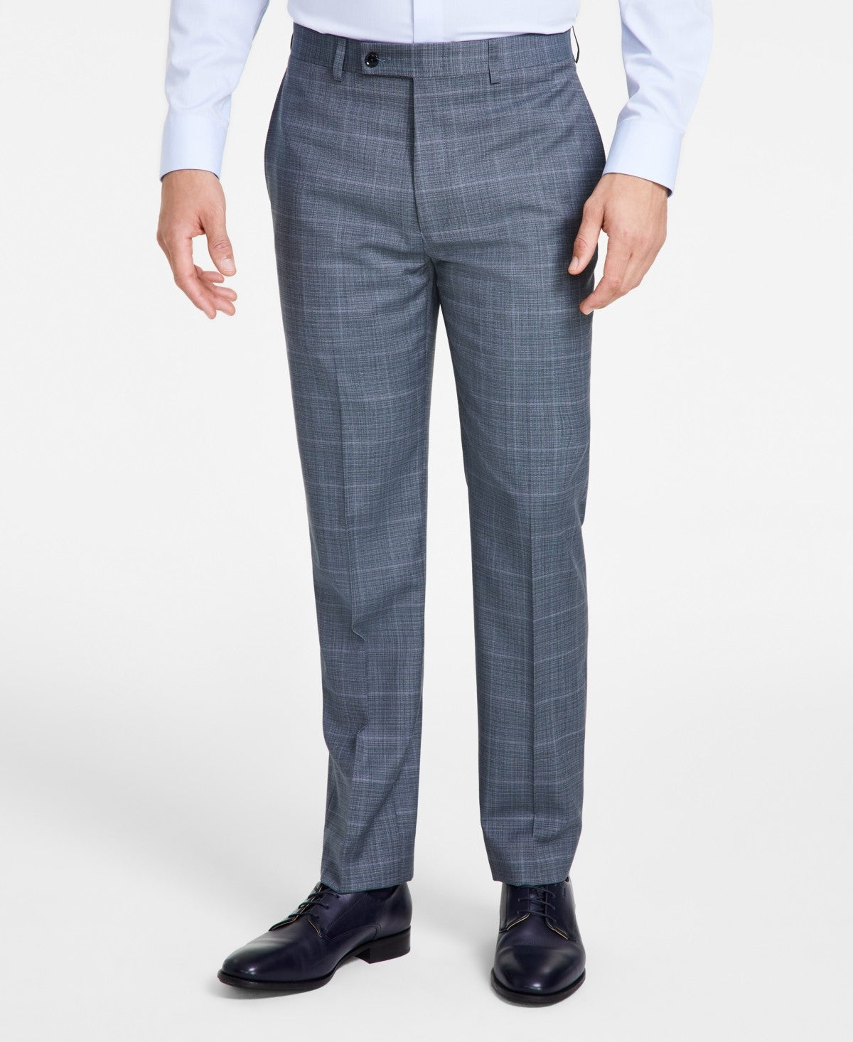 Calvin Klein Mens Slim fit Dress Pants 38 / 32 Green Check Stretch