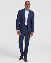 Dkny Mens Modern fit 2 Piece Suit 40 R / 33 Waist Navy Blue Solid Stretch