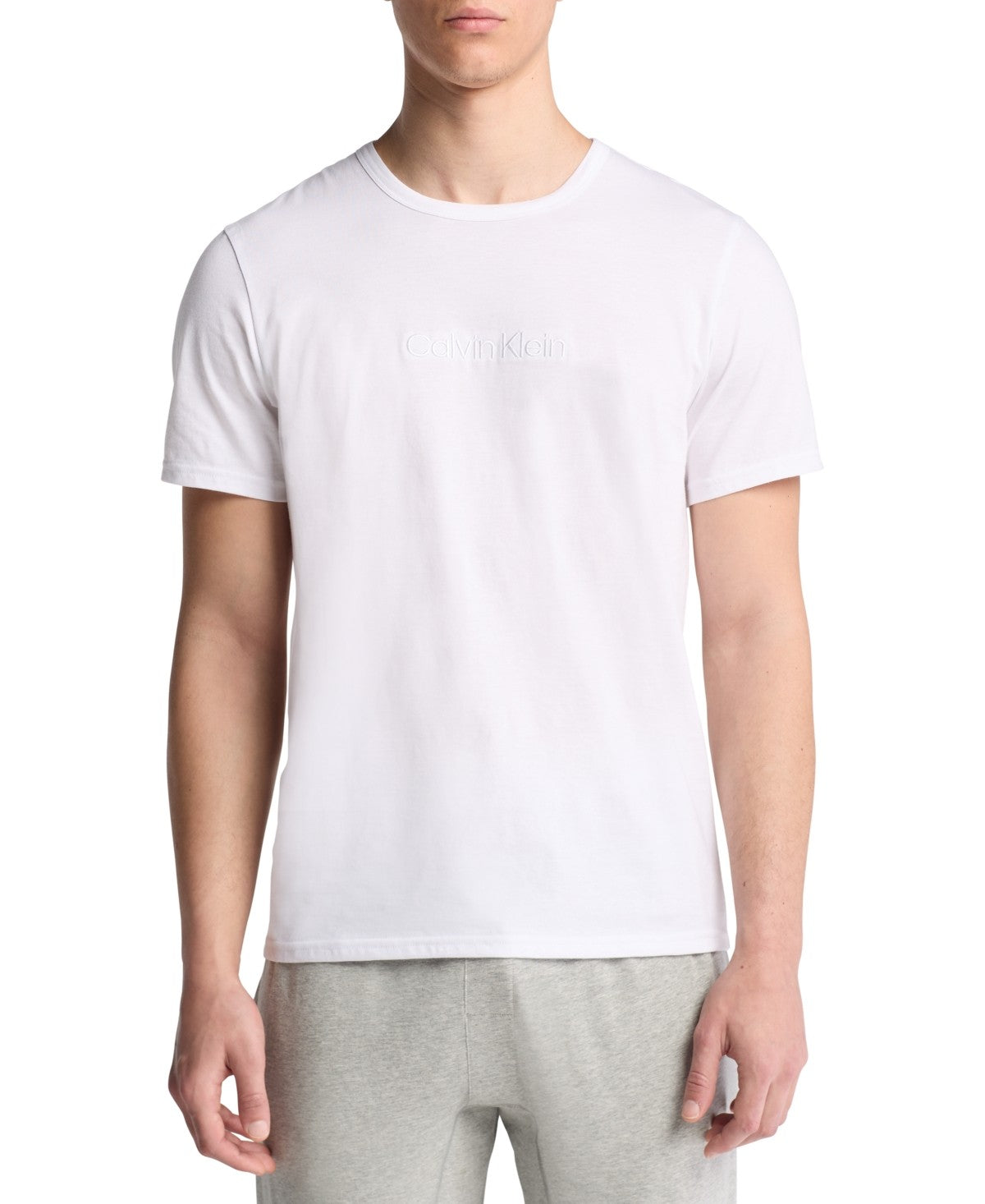Calvin Klein Mens Crewneck T-Shirt White Large