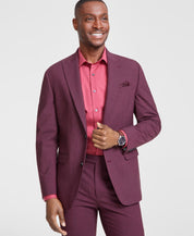 Bar Iii Mens Skinny fit Suit Jacket Blazer 38 R Berry Red Wool