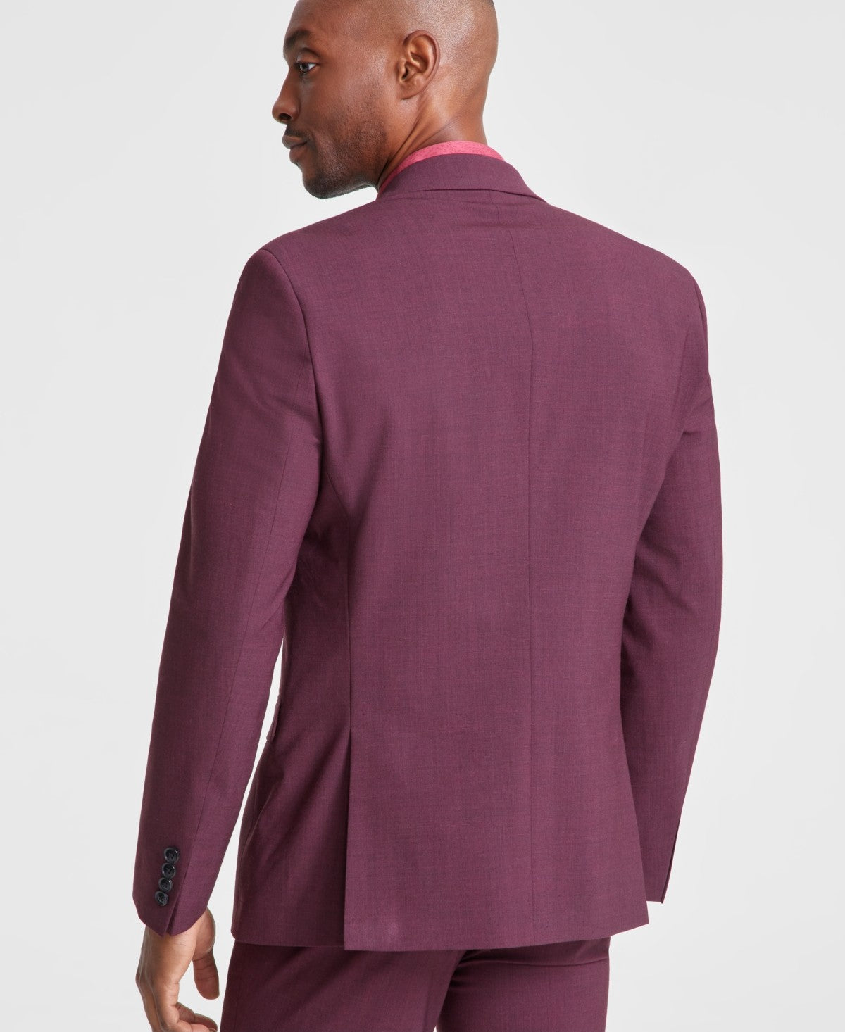 Bar Iii Mens Skinny fit Suit Jacket Blazer 38 R Red Solid Wool