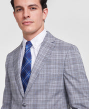 Tommy Hilfiger Mens Modern fit Sport Coat Blazer 46 R Grey Plaid
