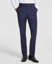 Calvin Klein Mens Slim fit Dress Pants 32 / 34 Navy Blue Plaid