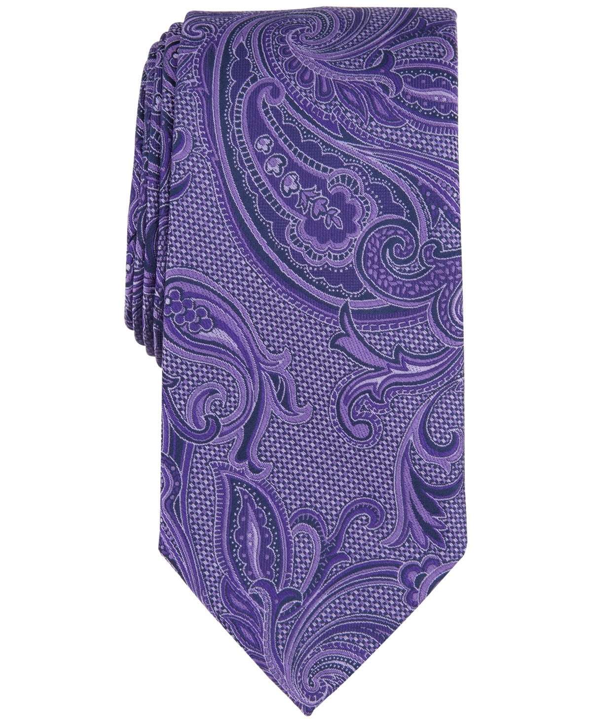 Michael Kors Mens Regular fit Tie Necktie One Size Purple Paisley