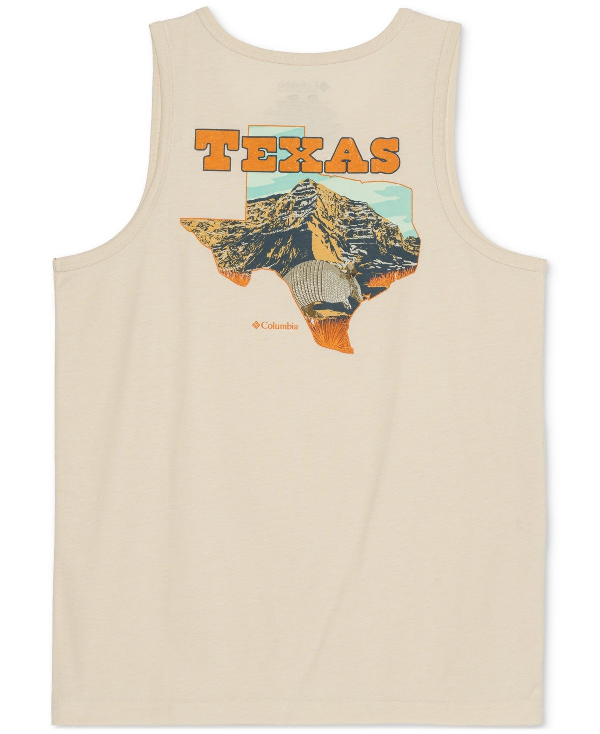 Columbia Mens Regular fit Sleeveless Graphic Tank Top Shirt Large Beige Solid