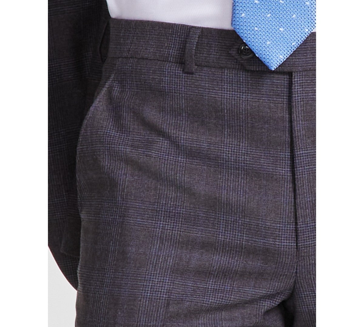 Michael Kors Mens Classic fit Dress Pants 34 / 30 Brown Plaid Stretch