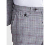 Tayion Collection Mens Regular fit Dress Pants 36 / 32 Black Plaid