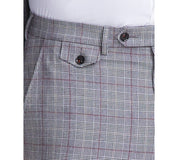 Tayion Collection Mens Regular fit Dress Pants 36 / 32 Black Plaid