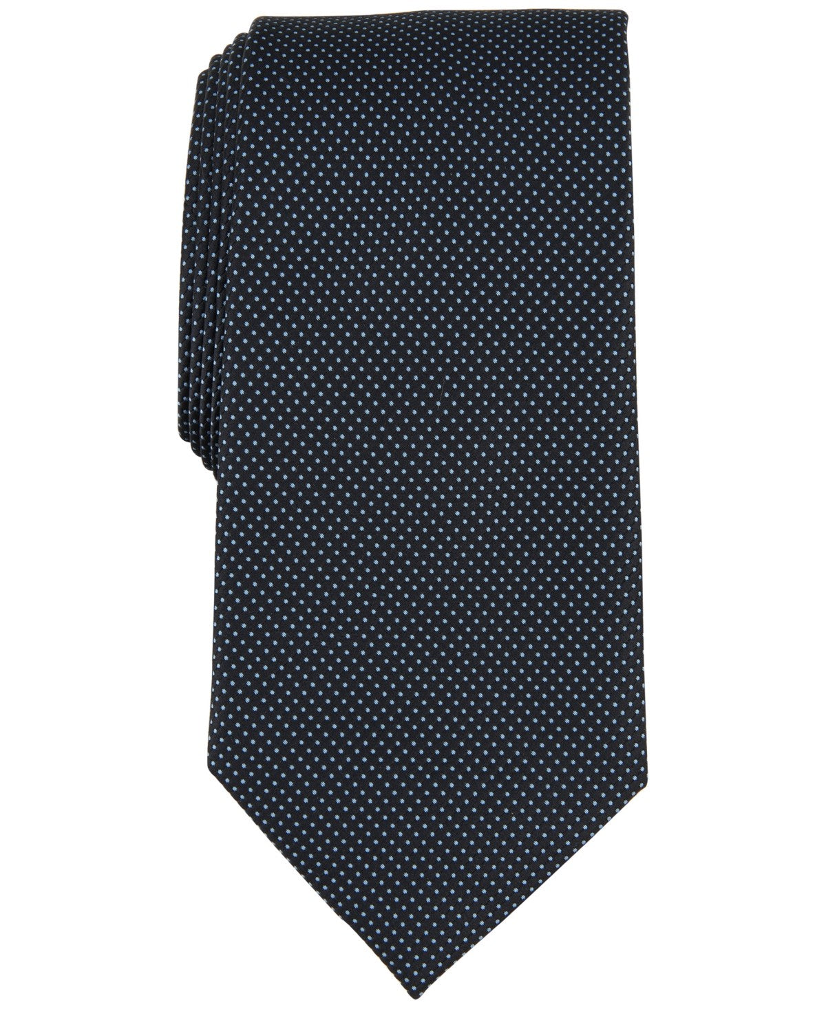 Club Room Mens Regular fit Tie Necktie One Size Black Micro  Dot