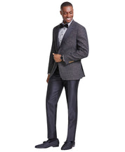 Tallia Mens Slim fit Jacquard  Sport Coat Evening Jacket 38 R Black