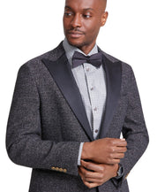 Tallia Mens Slim fit Jacquard  Sport Coat Evening Jacket 38 R Black