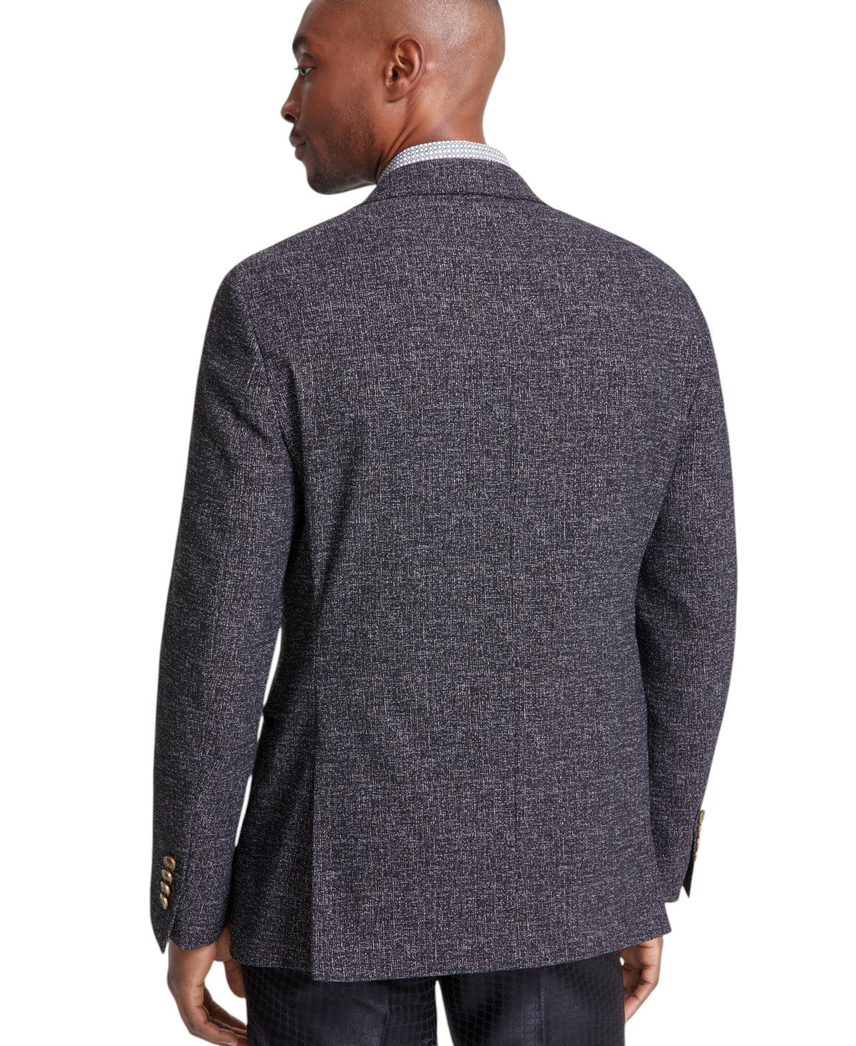 Tallia Mens Slim fit Jacquard  Sport Coat Evening Jacket 38 R Black