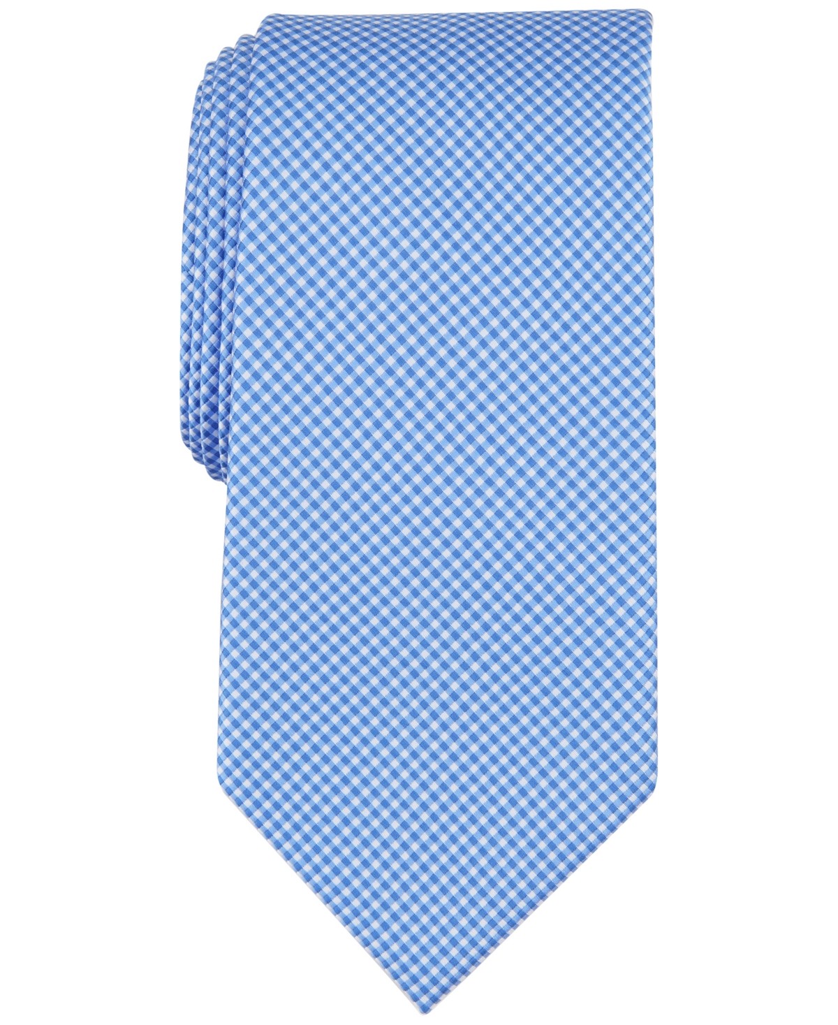 Club Room Men Regular fit Tie Necktie One Size Blue Argyle/Diamond