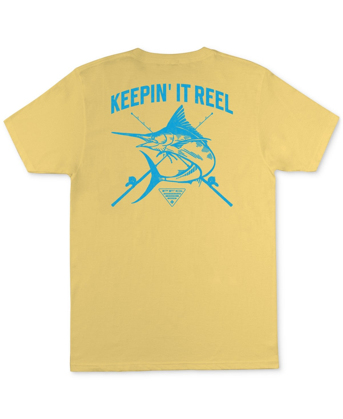 Columbia Mens Regular fit Short Sleeve Graphic T-Shirt Shirt Small Yellow Solid