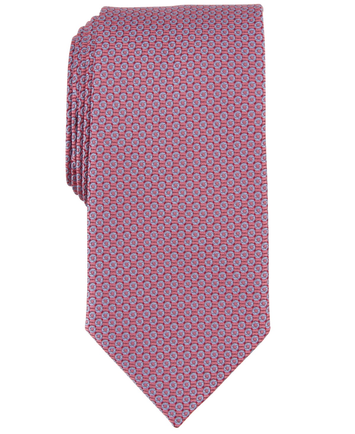 Michael Kors Mens Tie Necktie One Size Red Linatta Dot