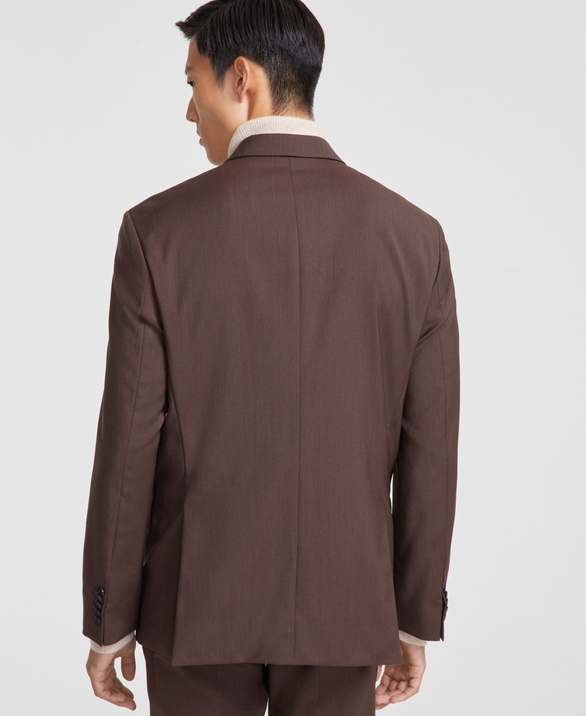 Hugo Boss Men's Modern-Fit Suit Double-Breasted Jacket Blazer 44R Brown
