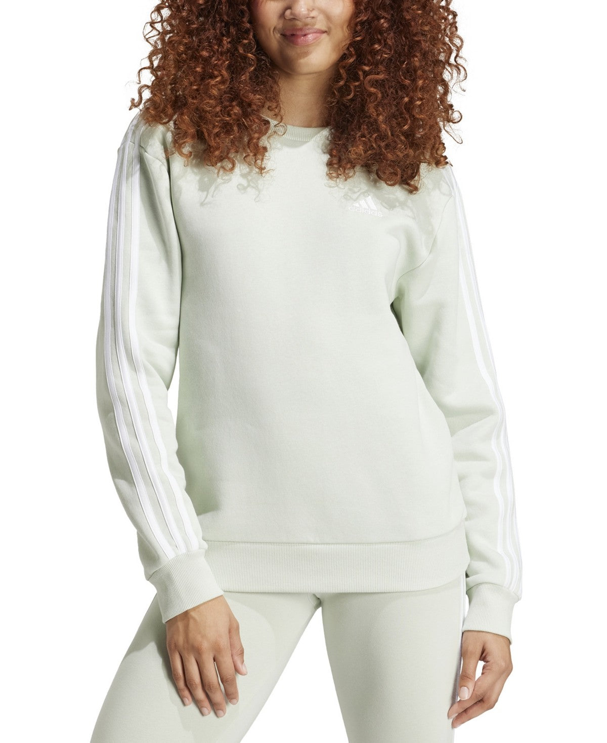Adidas Womens Regular fit Crewneck Sweatshirt Medium Green Solid