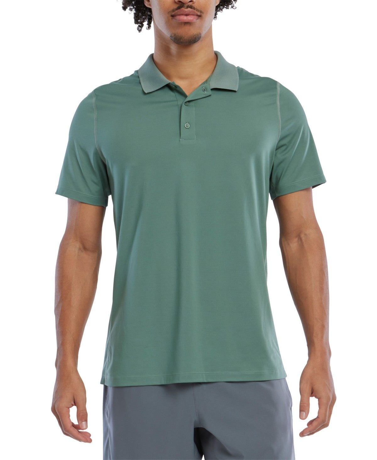 Reebok Men Regular fit Short Sleeve Polo Shirt Small Green Solid