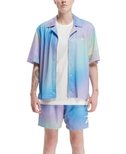 Reebok Mens Regular fit Short Sleeve Button-Up Shirt Small Blue