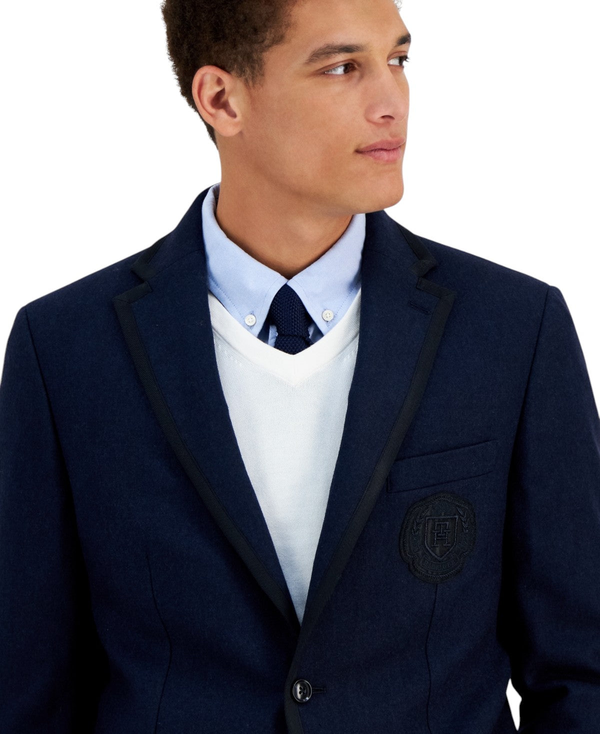 Tommy Hilfiger Mens Modern fit Wool Sport Coat Blazer 42 R Navy Blue Solid