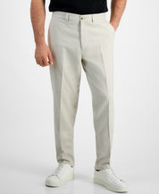 Kenneth Cole Mens Slim fit Linen Cotton Chinos Pants 32 / 30 String Beige Solid