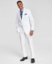 Tayion Mens Classic fit Sport Coat Blazer 50 R White Solid