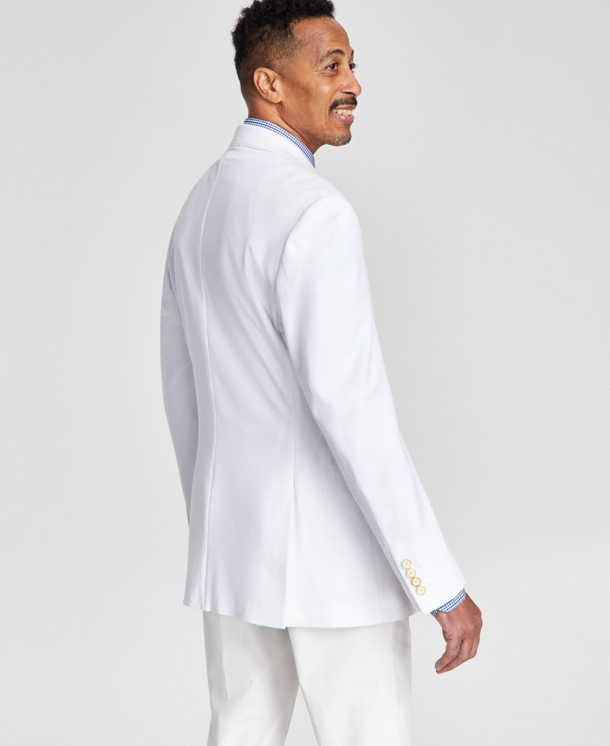 Tayion Mens Classic fit Sport Coat Blazer 50 R White Solid