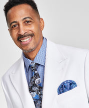 Tayion Mens Classic fit Sport Coat Blazer 50 R White Solid