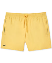 Lacoste Mens Regular fit Swim Trunks Swimwear XL Yellow Solid Quick Dry